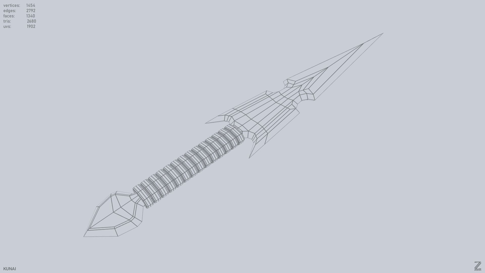 Kunai Low-poly 3D model_5