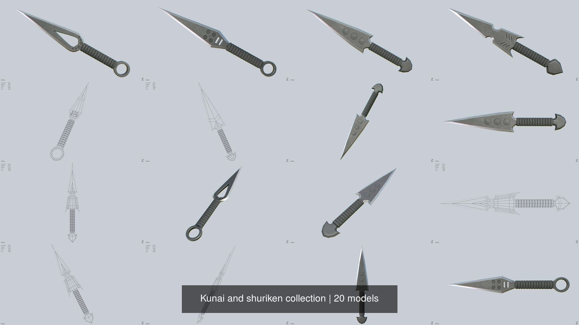 Kunai and shuriken collection _2
