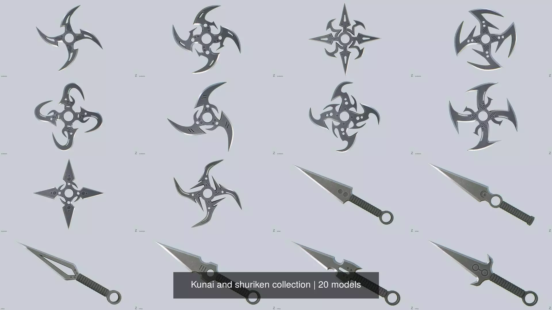 Kunai and shuriken collection _1
