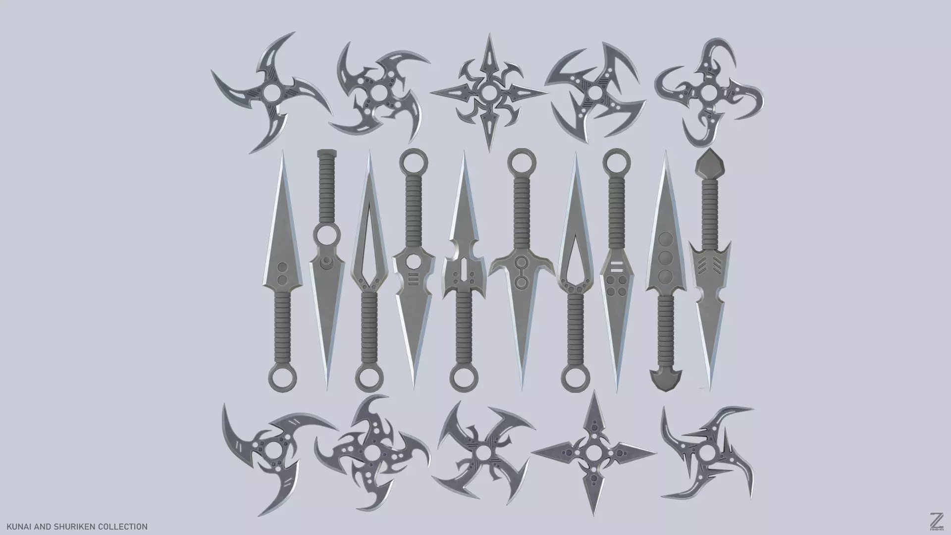 Kunai and shuriken collection _0