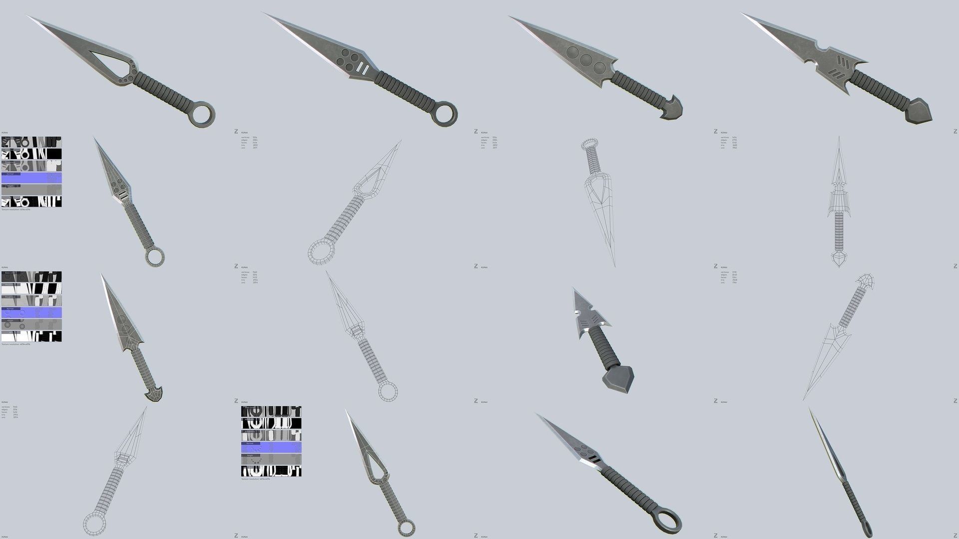 Kunai and shuriken collection _3