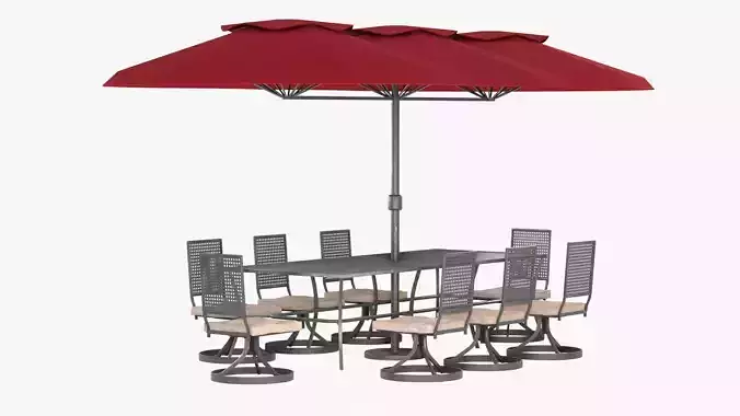 Umbrella Table Patio  Pillow Chair id 2