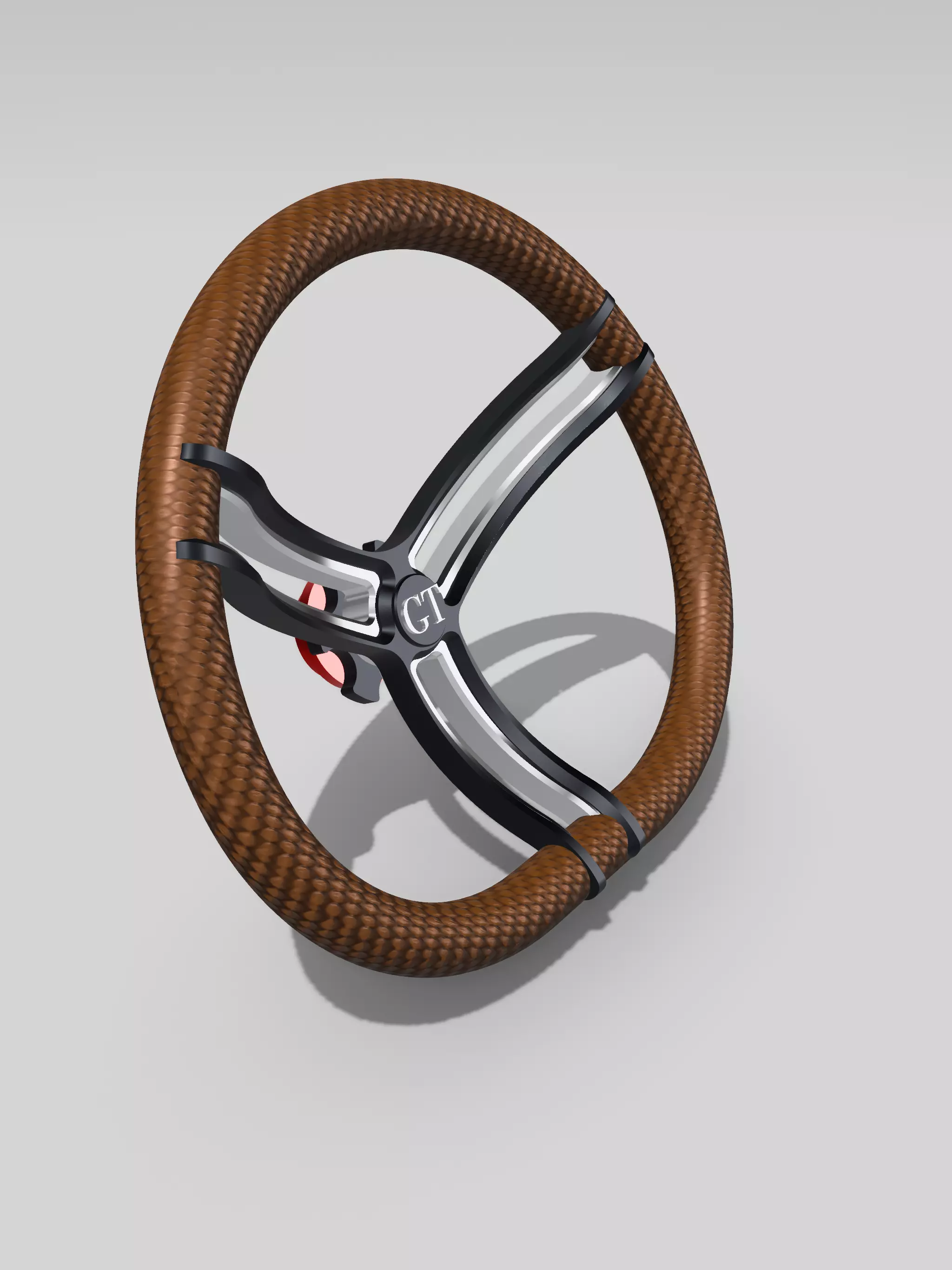 Pro Touring Steering Wheel 3 spoke Grand Touring 3D print model_0
