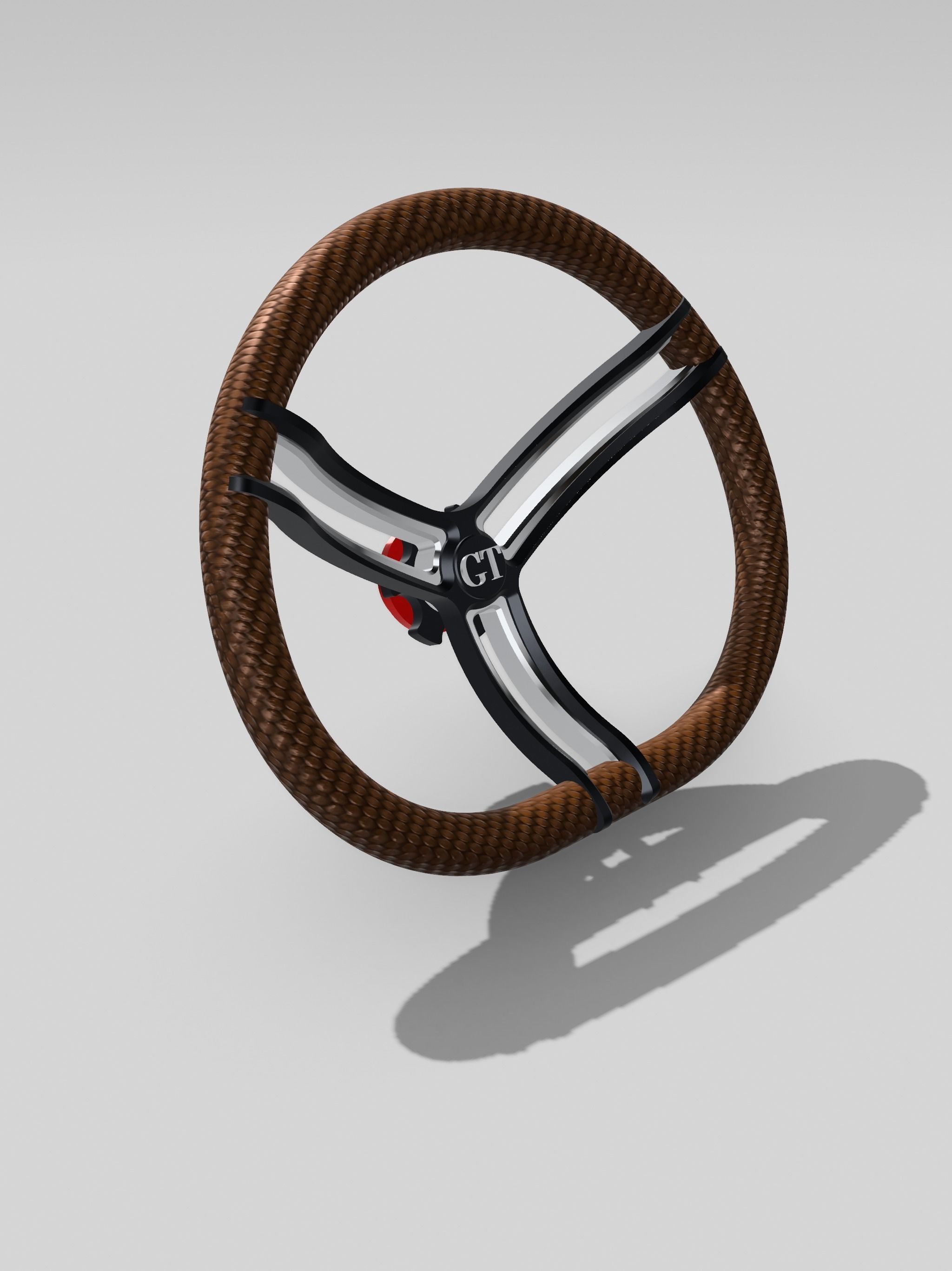 Pro Touring Steering Wheel 3 spoke Grand Touring 3D print model_3