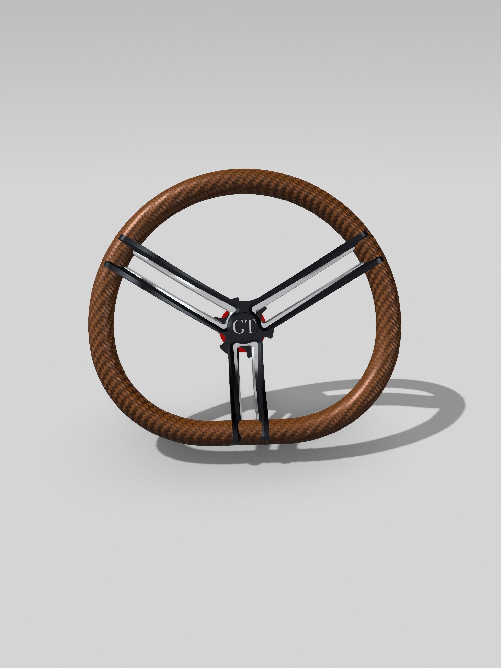 Pro Touring Steering Wheel 3 spoke Grand Touring 3D print model_4