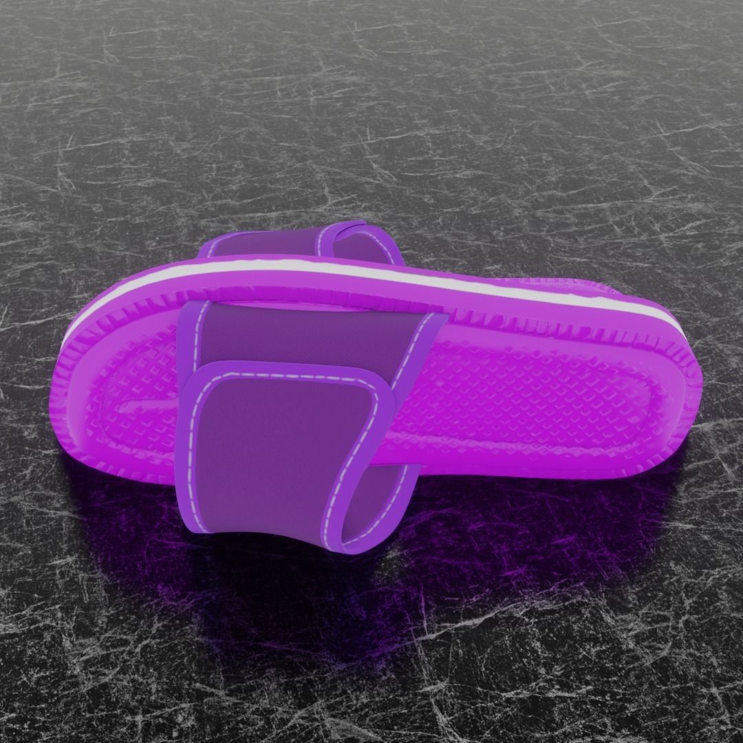 CLASSIC 3D FLIP-FLOP--PURPLE Low-poly 3D model_5