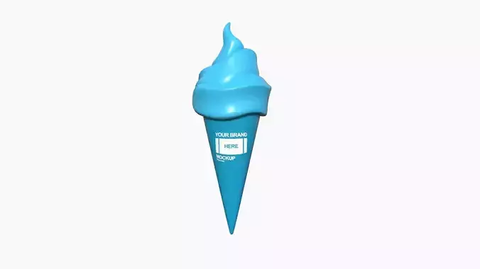 Ice Cream A04 - Blank Mock Up Basic Template Low-poly 3D model
