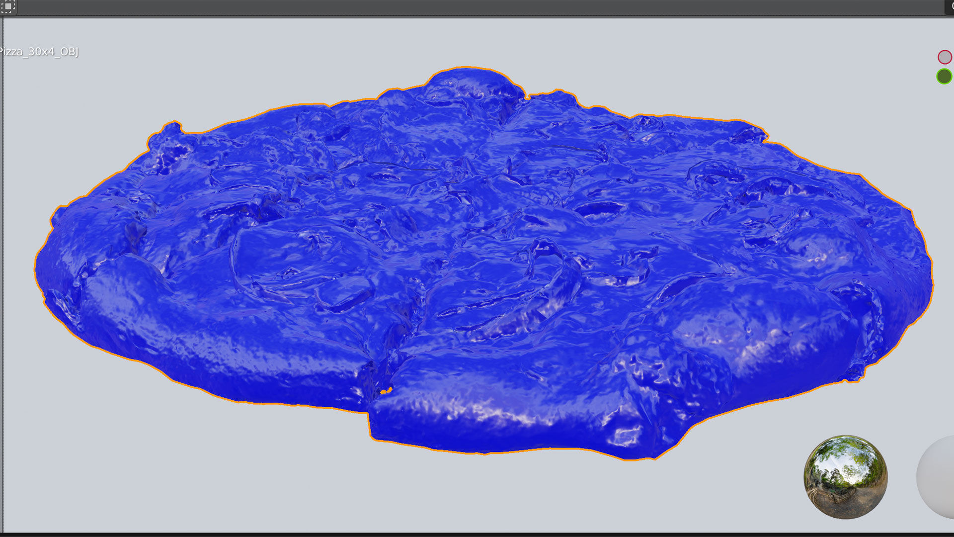 Pizza with mushrooms and sturgeon 3D model_6
