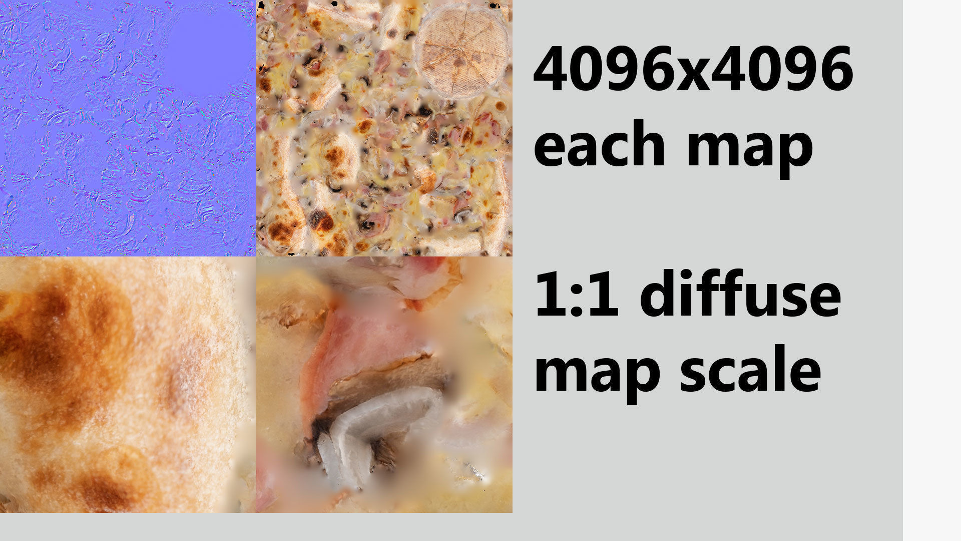 Pizza with mushrooms and sturgeon 3D model_7