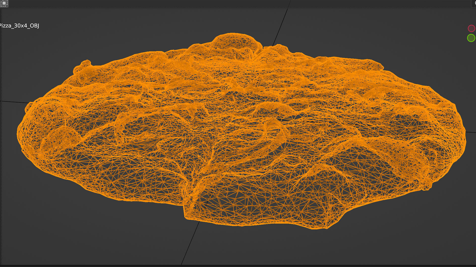 Pizza with mushrooms and sturgeon 3D model_5