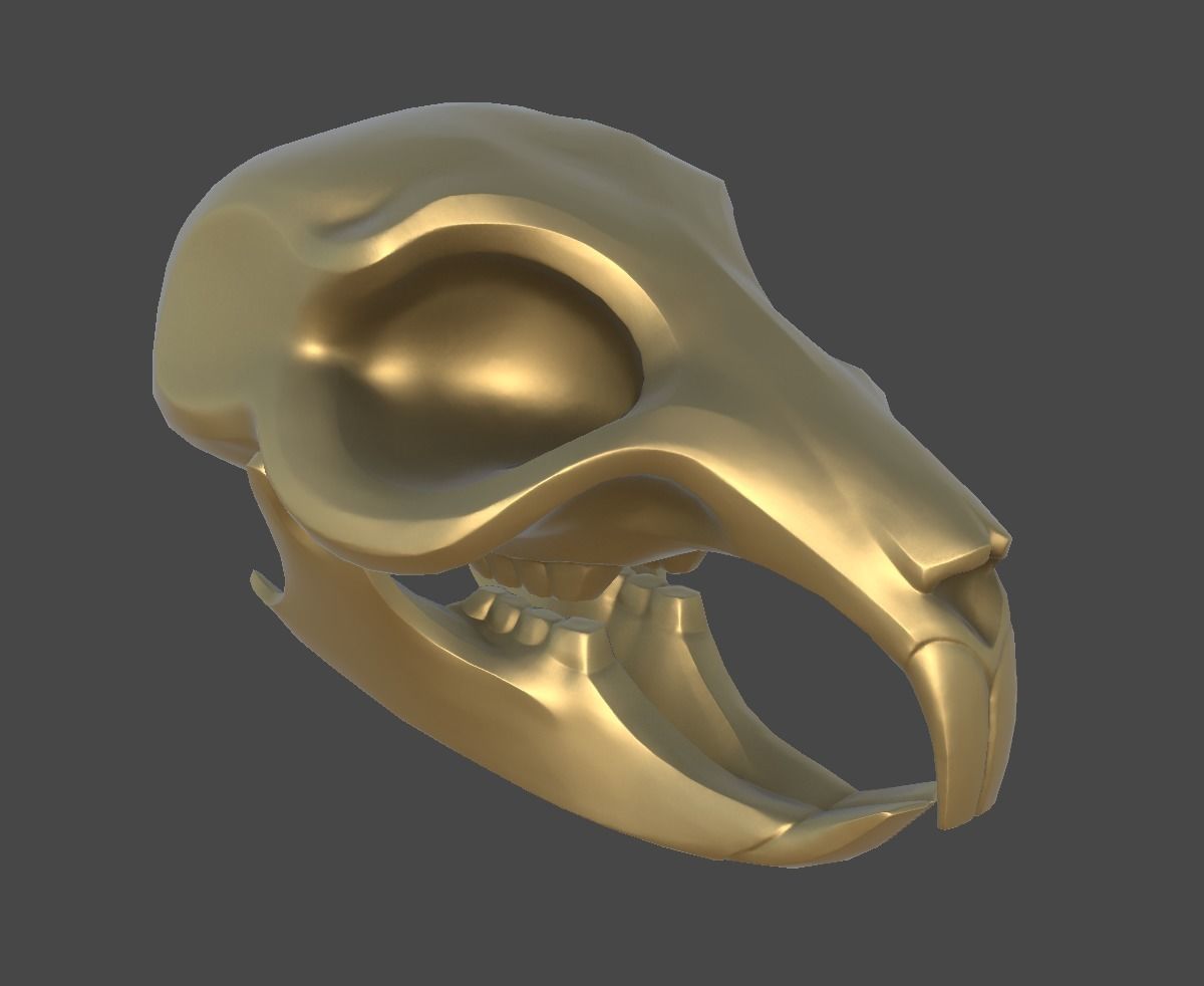 Rat Skull Low-poly 3D model_9