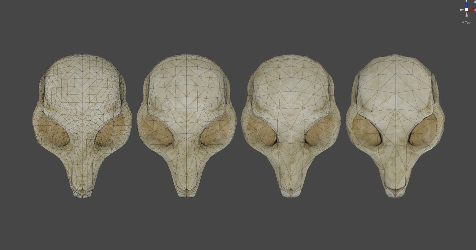Rat Skull Low-poly 3D model_5