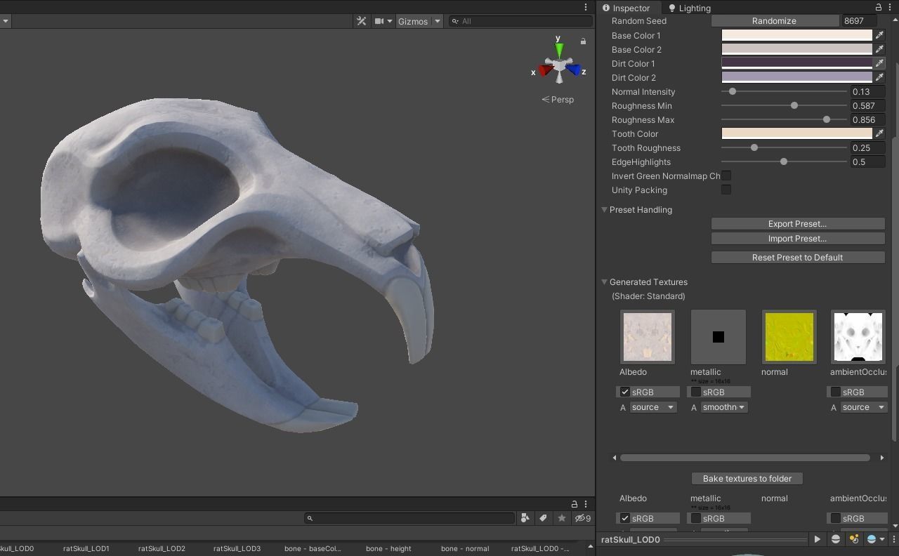 Rat Skull Low-poly 3D model_16