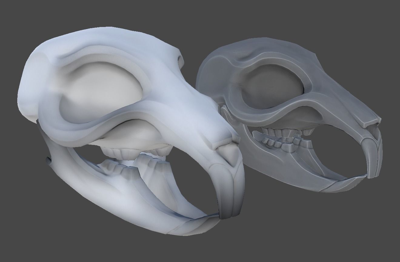Rat Skull Low-poly 3D model_8