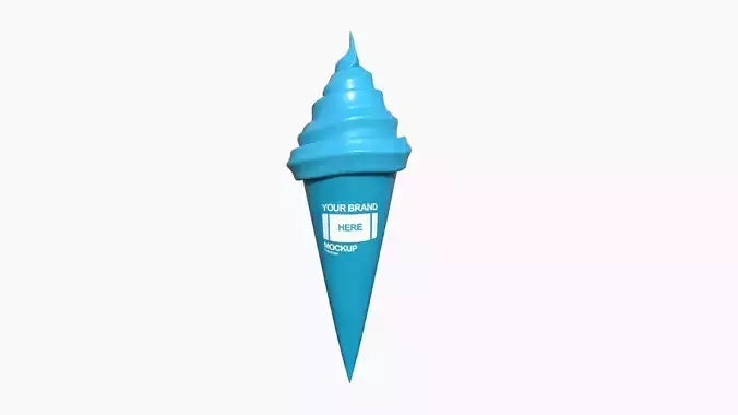 Ice Cream A05 - Blank Mock Up Basic Template Low-poly 3D model