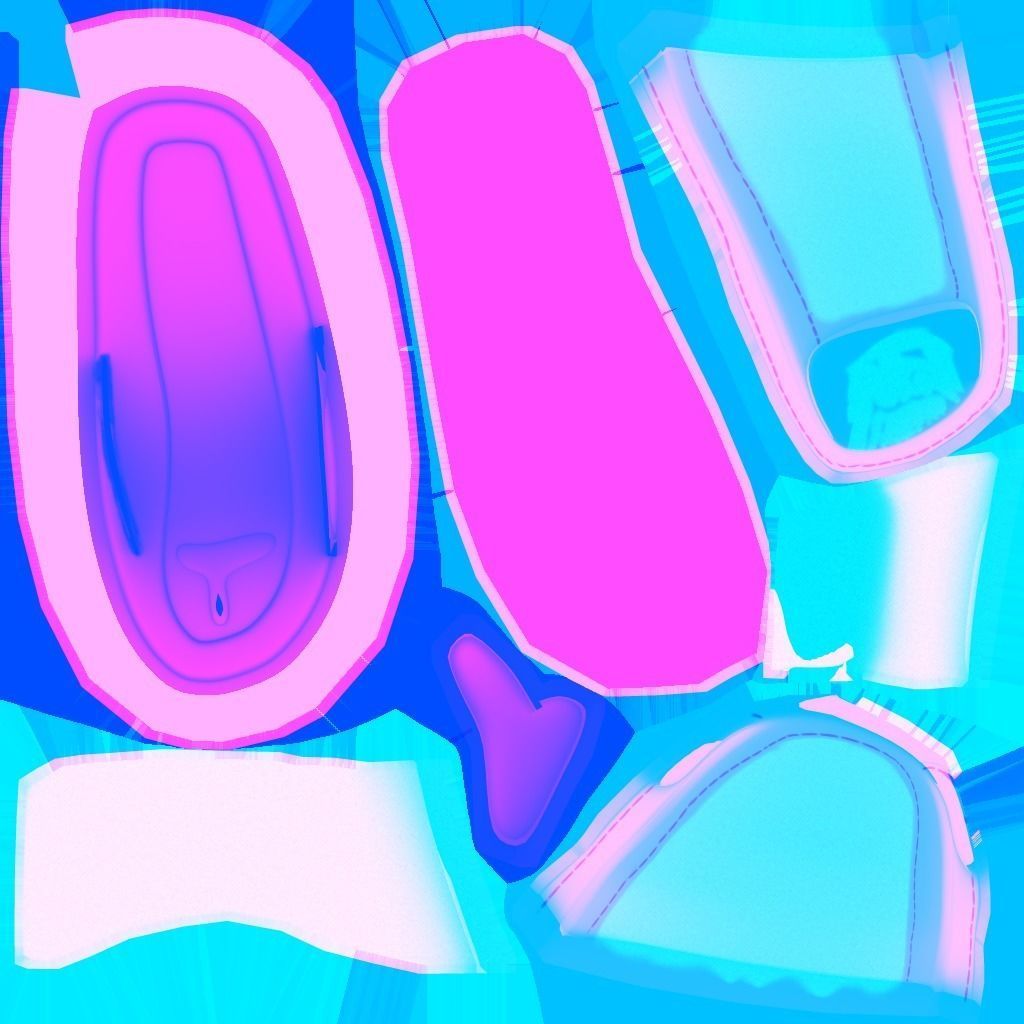 CLASSIC 3D FLIP-FLOP--RED Low-poly 3D model_11