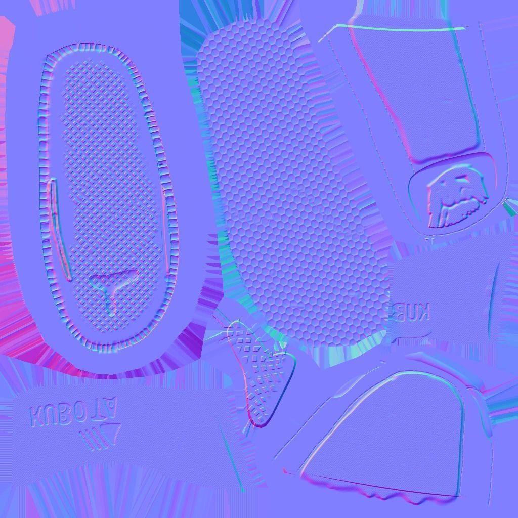 CLASSIC 3D FLIP-FLOP--RED Low-poly 3D model_12