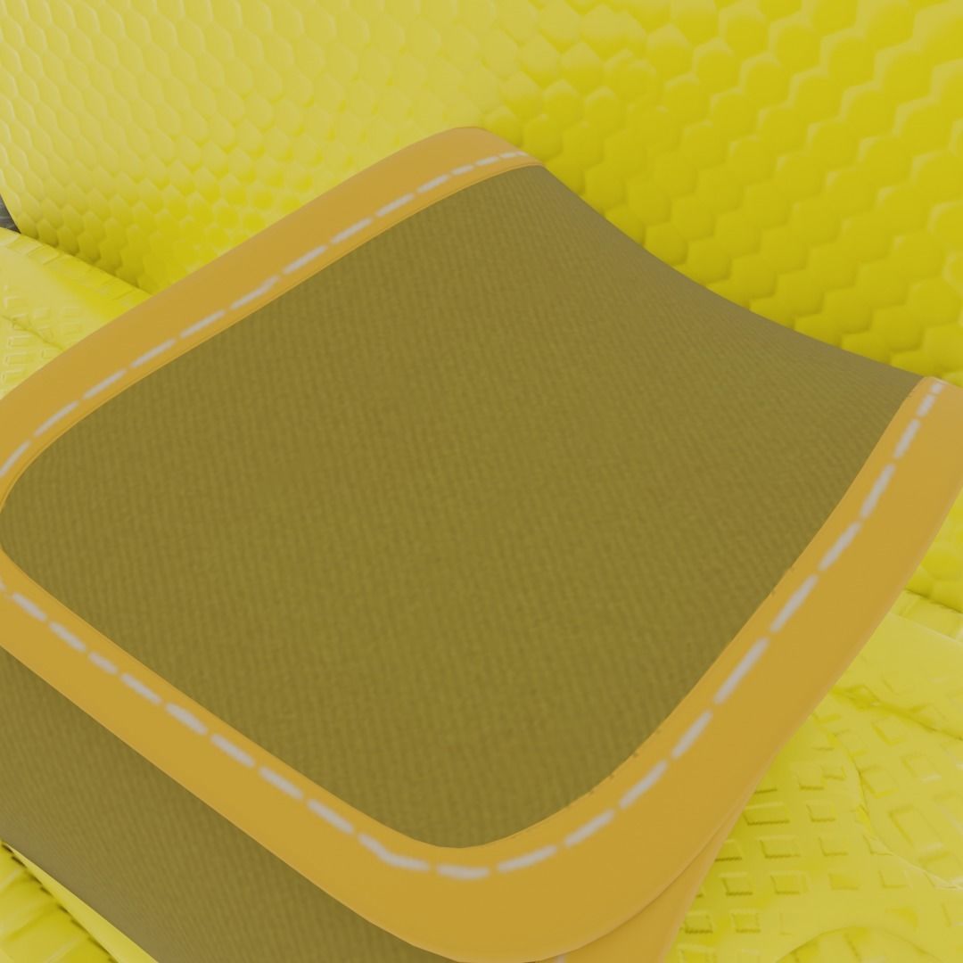 CLASSIC 3D FLIP-FLOP--YELLOW Low-poly 3D model_8