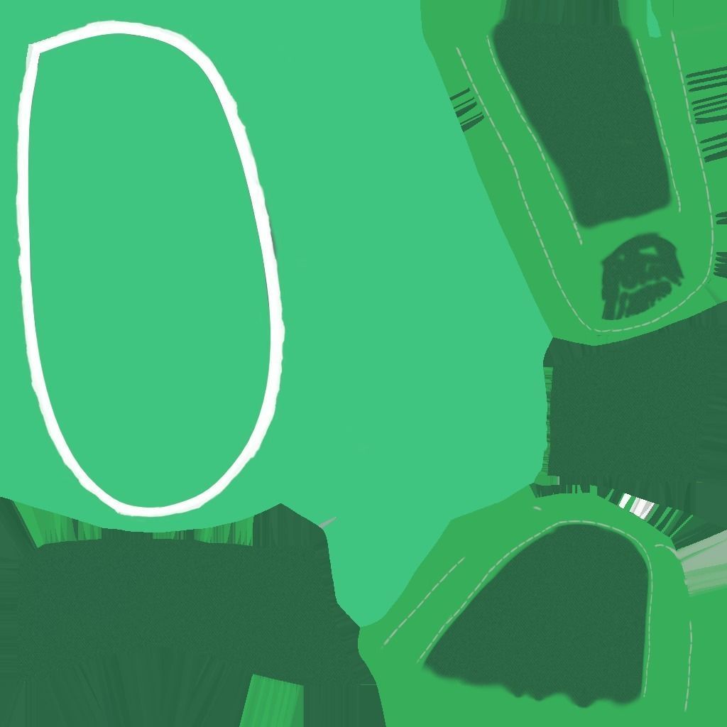 CLASSIC 3D FLIP-FLOP--GREEN Low-poly 3D model_13