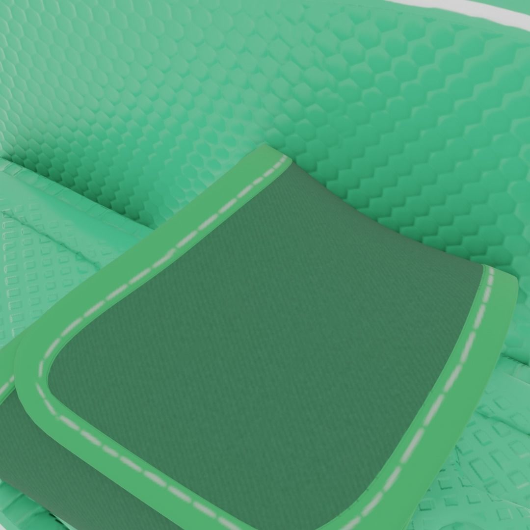 CLASSIC 3D FLIP-FLOP--GREEN Low-poly 3D model_9