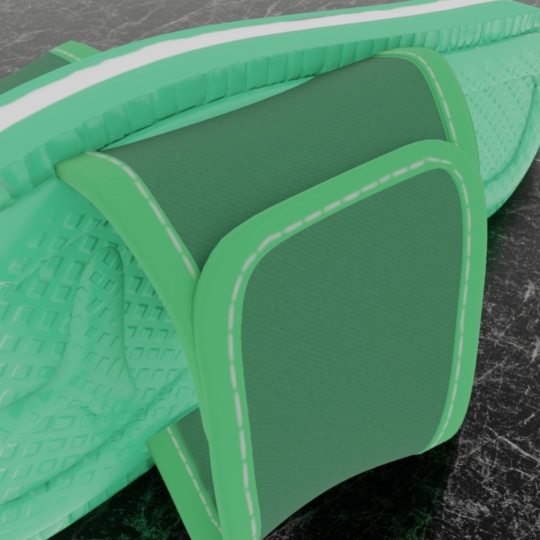 CLASSIC 3D FLIP-FLOP--GREEN Low-poly 3D model_8