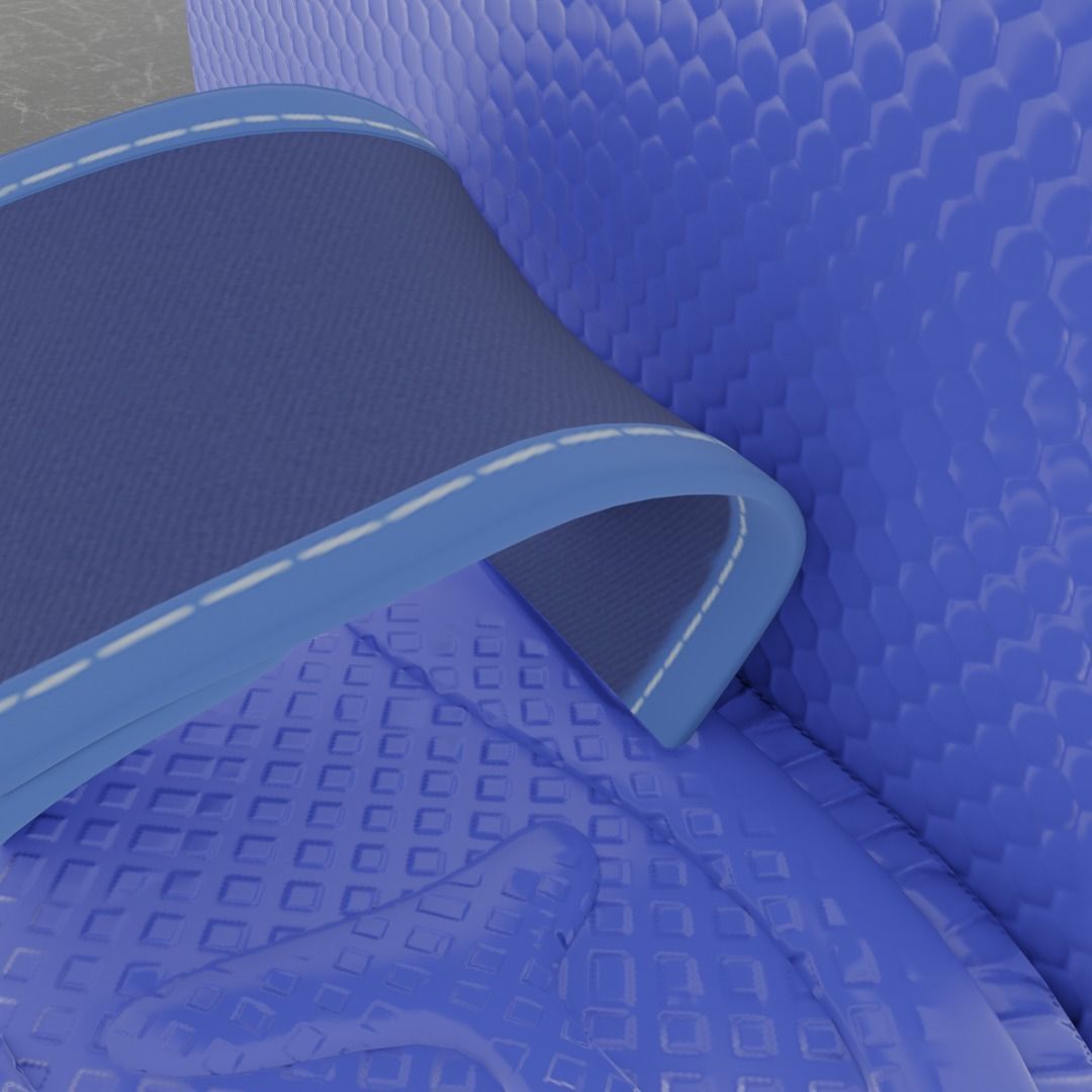 CLASSIC 3D FLIP-FLOP--BLUE Low-poly 3D model_8