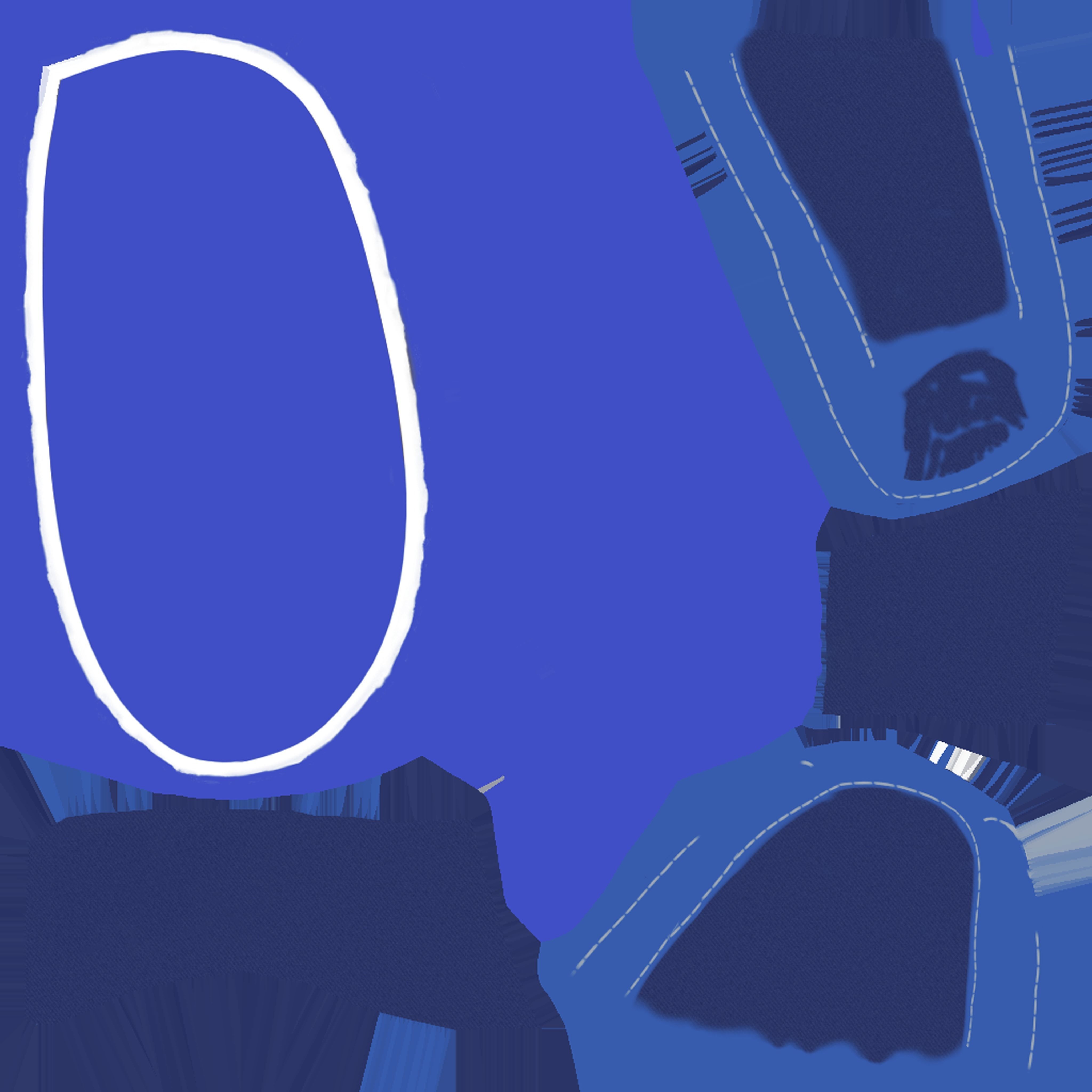 CLASSIC 3D FLIP-FLOP--BLUE Low-poly 3D model_13