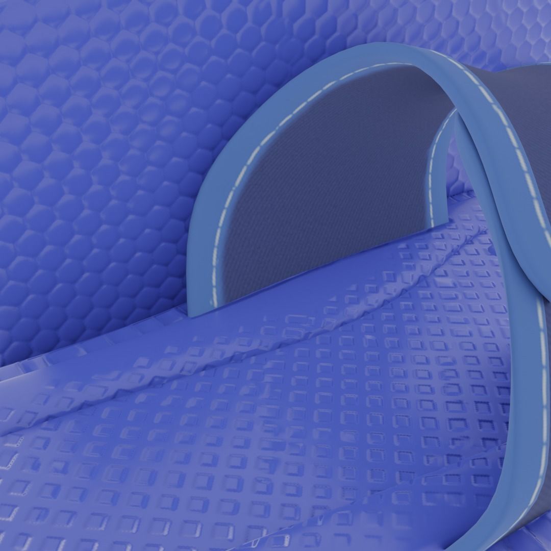 CLASSIC 3D FLIP-FLOP--BLUE Low-poly 3D model_9