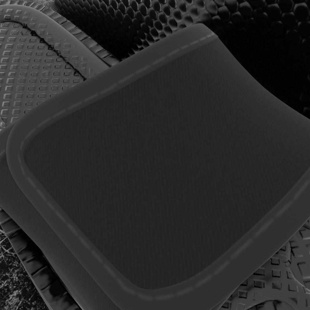 CLASSIC 3D FLIP-FLOP--BLACK Low-poly 3D model_8