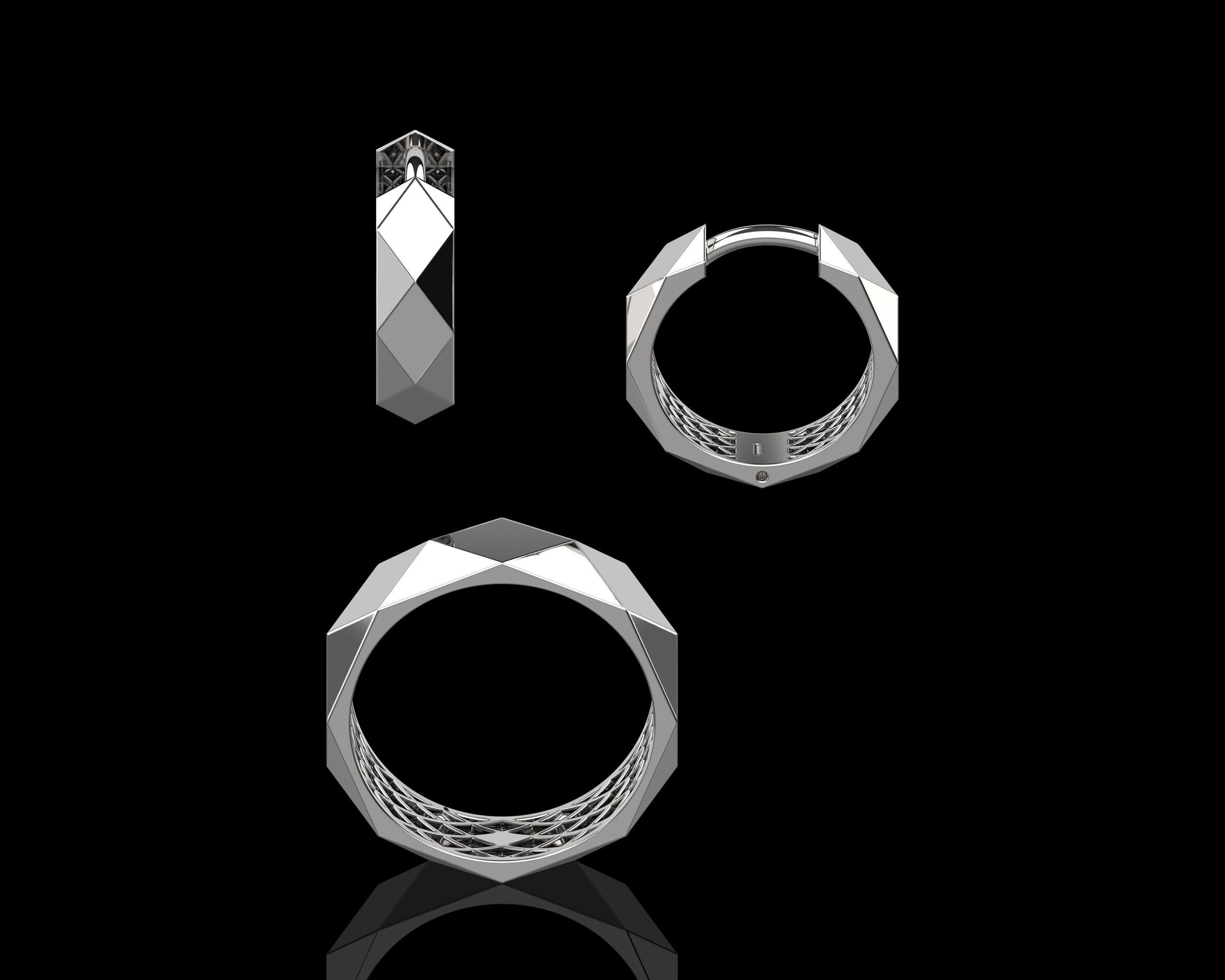 Ring and Earrings Set N138 3D print model_20