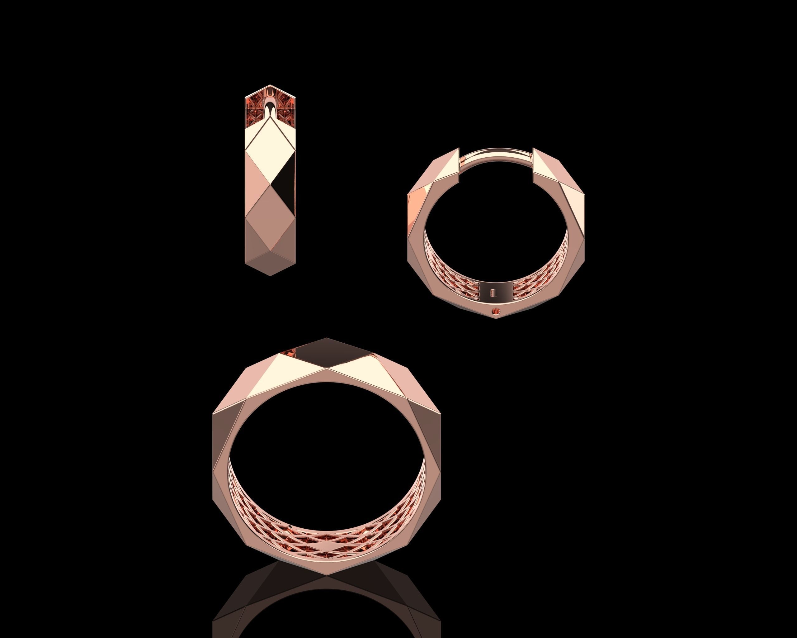 Ring and Earrings Set N138 3D print model_15