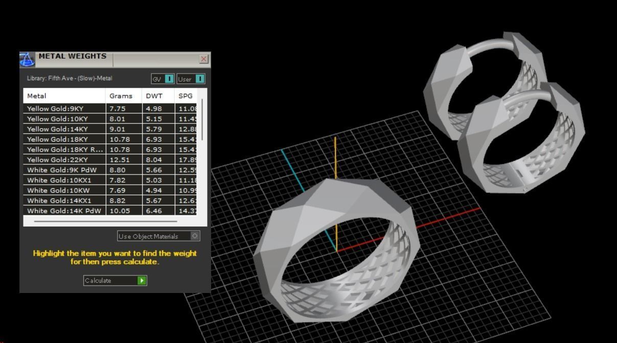 Ring and Earrings Set N138 3D print model_13