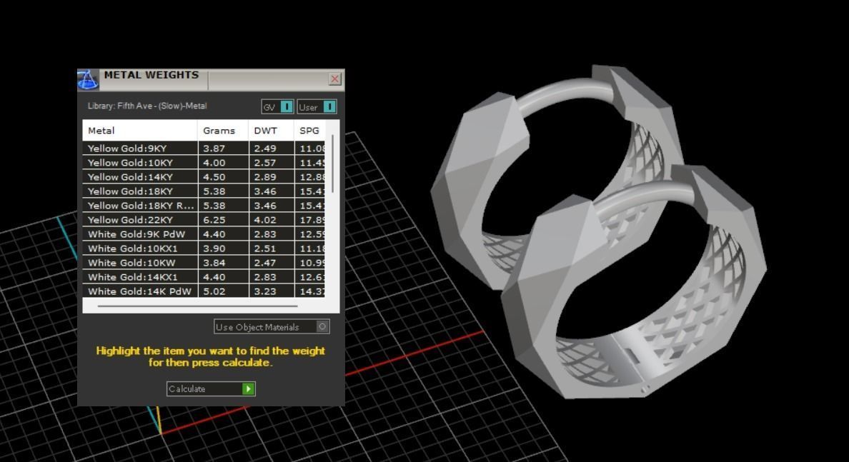 Ring and Earrings Set N138 3D print model_12