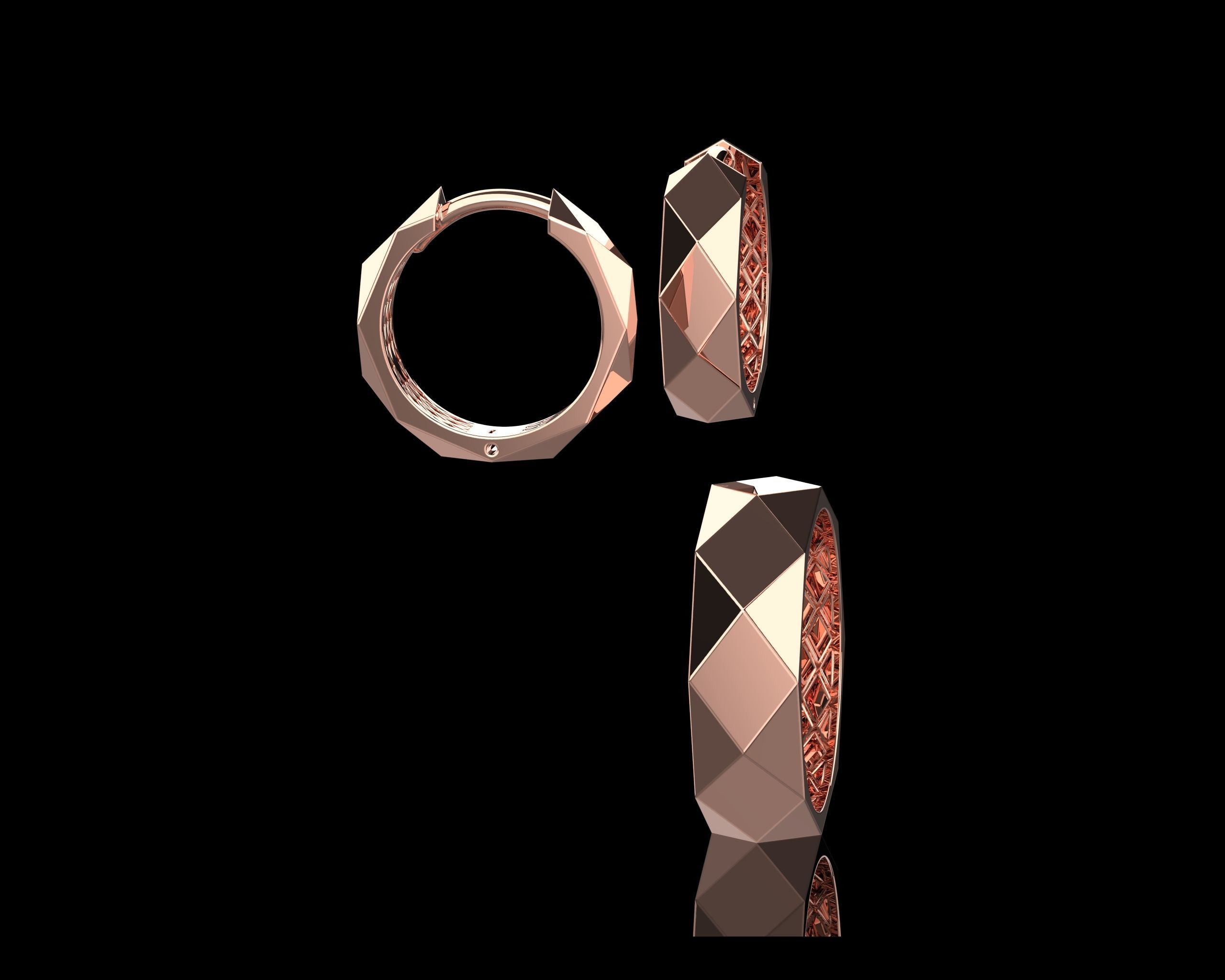 Ring and Earrings Set N138 3D print model_17