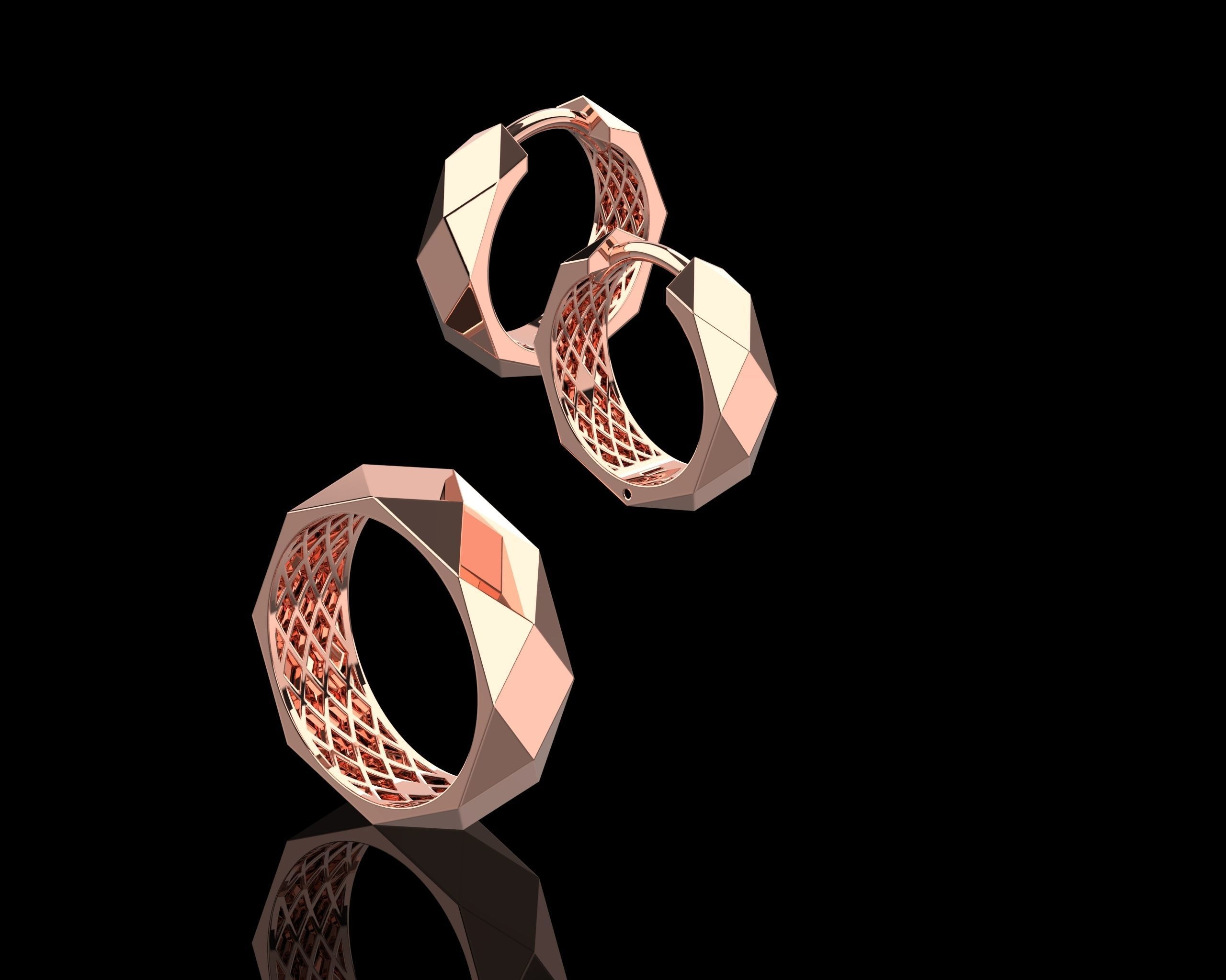 Ring and Earrings Set N138 3D print model_14