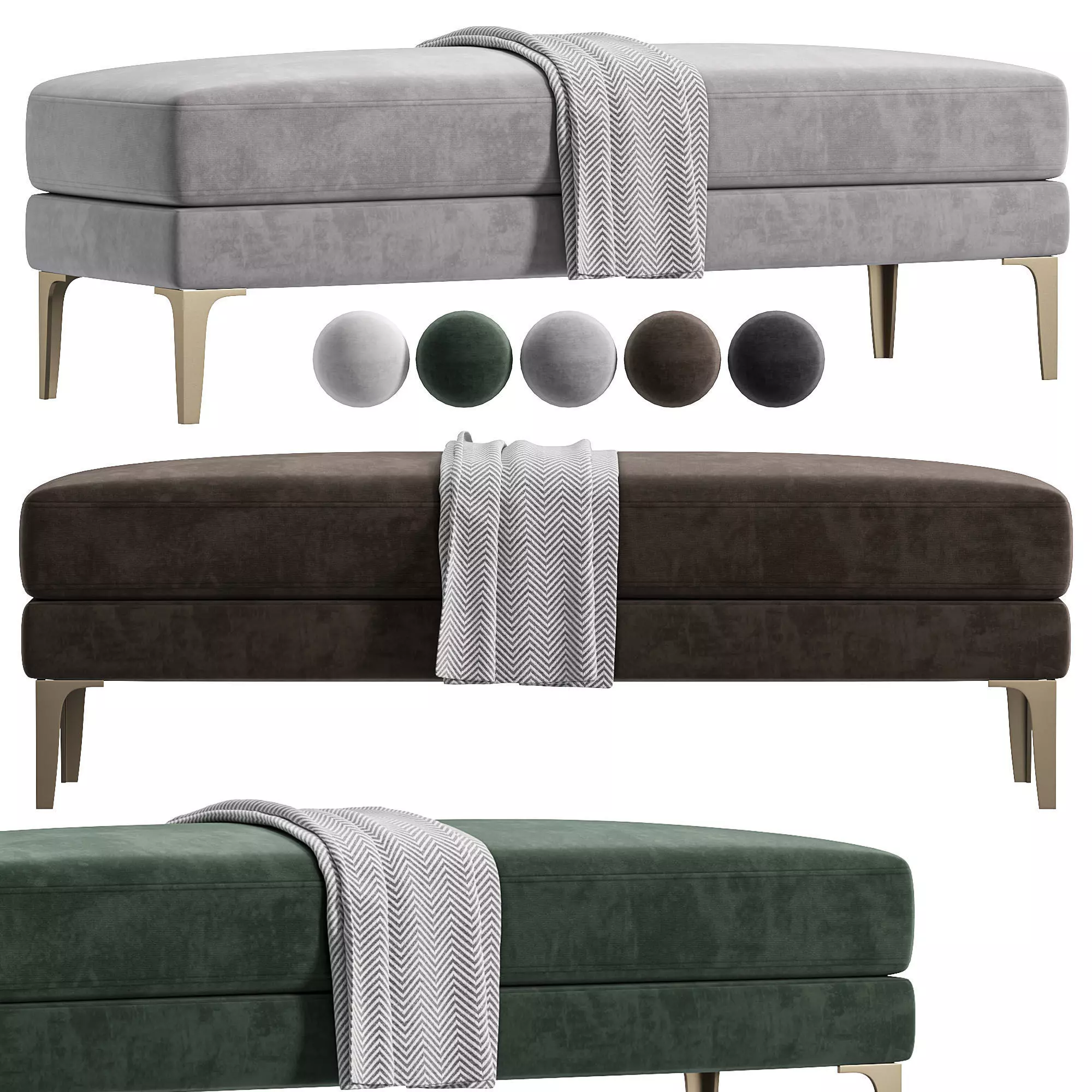 Tiffany Bench By Cazarina 3D model_0