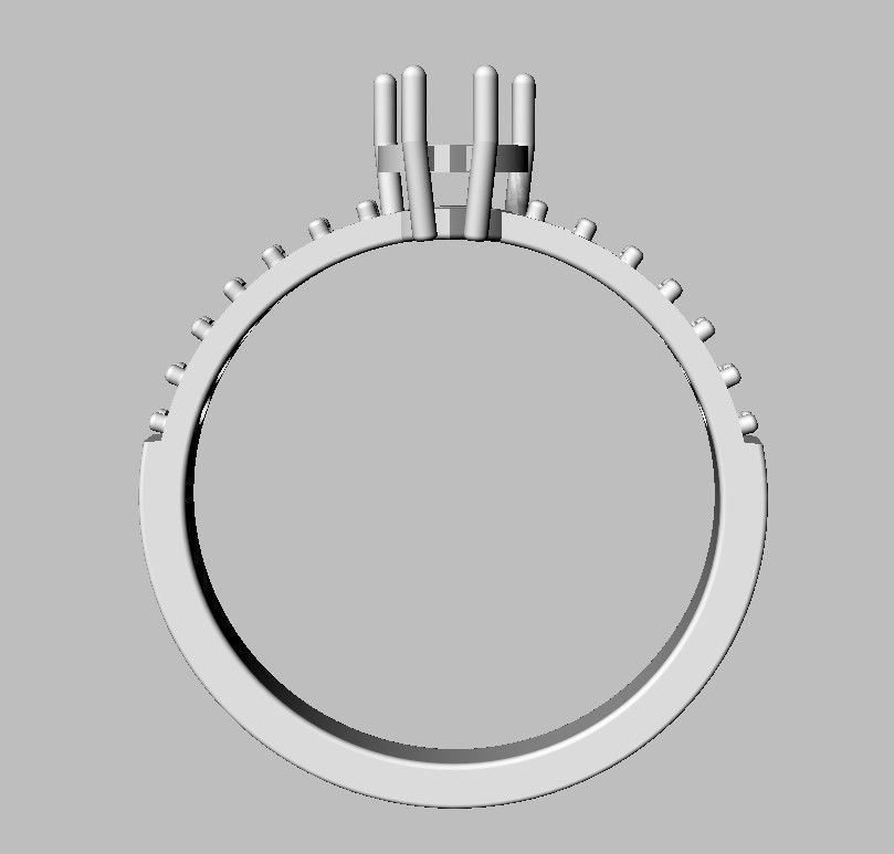 5mm Heart Gemstone Ring 3D print model_20