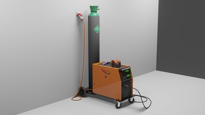 MIG Welding Machine Low-poly 3D model
