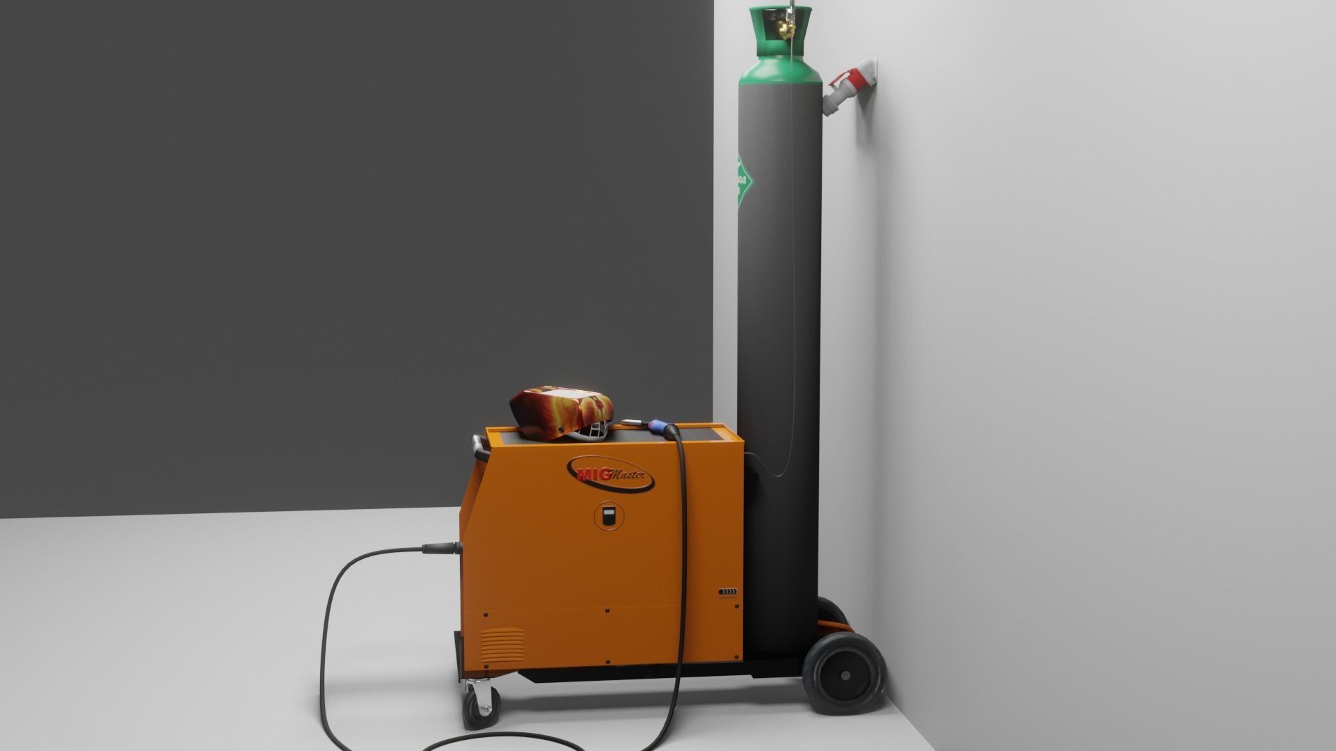 MIG Welding Machine Low-poly 3D model_3