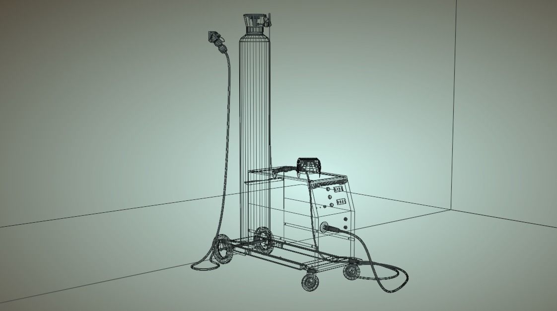 MIG Welding Machine Low-poly 3D model_8
