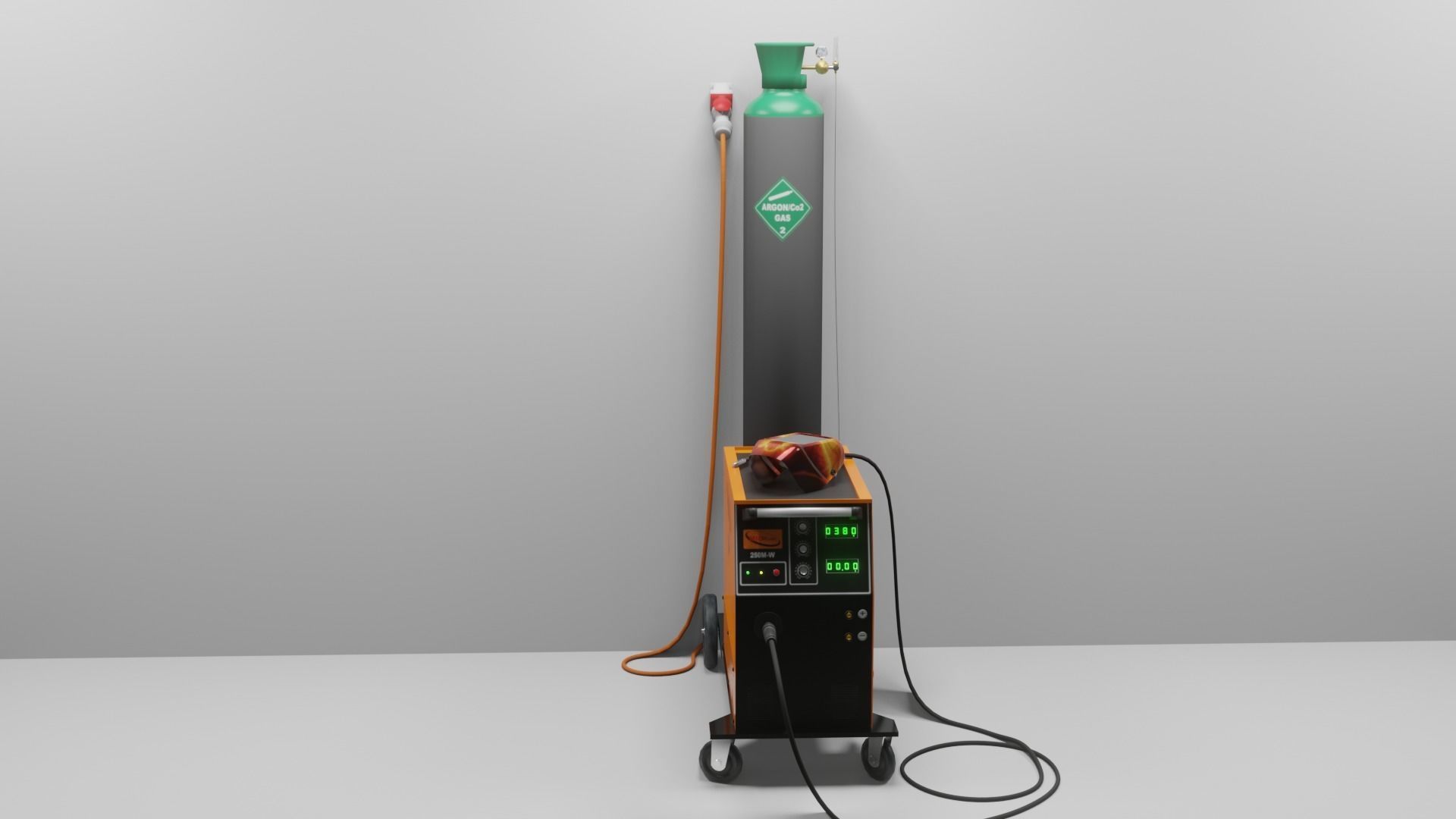 MIG Welding Machine Low-poly 3D model_2