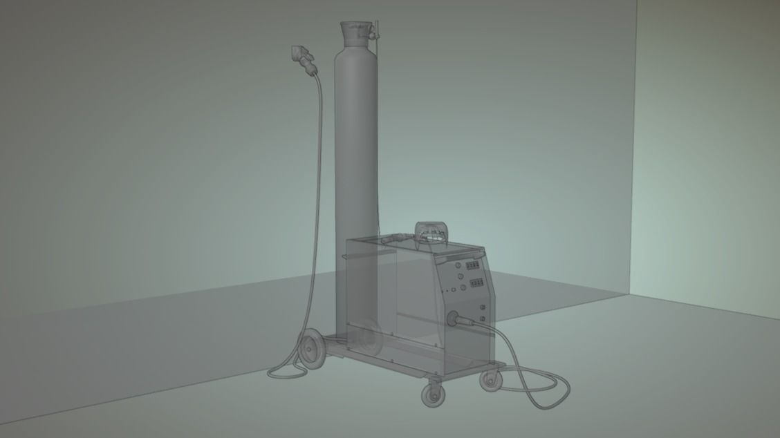 MIG Welding Machine Low-poly 3D model_7