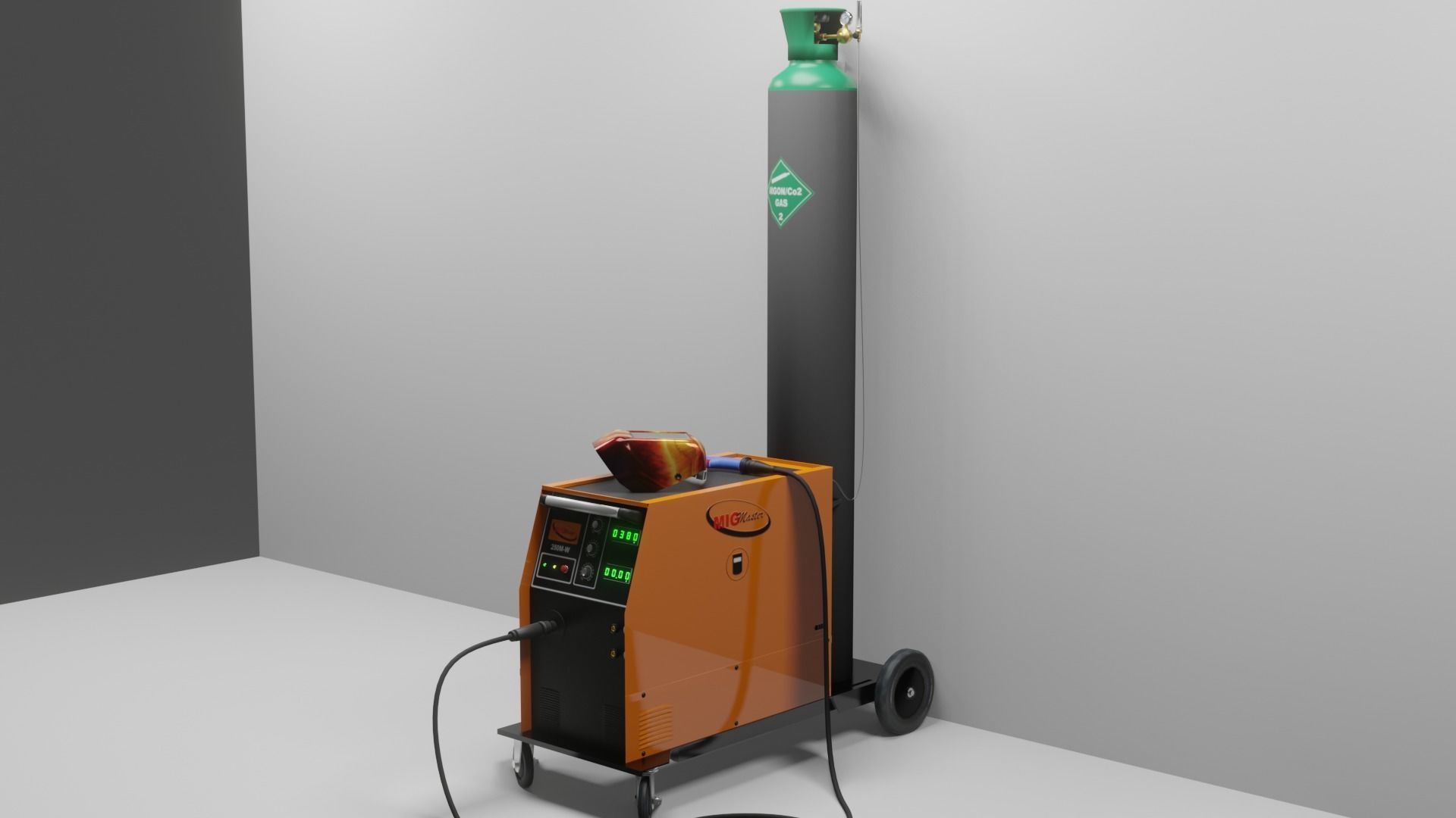 MIG Welding Machine Low-poly 3D model_1