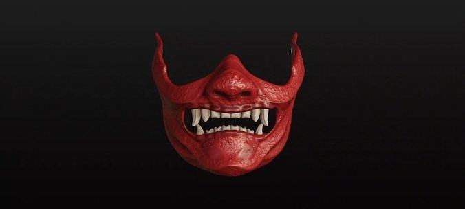 Half oni mask 3D print model