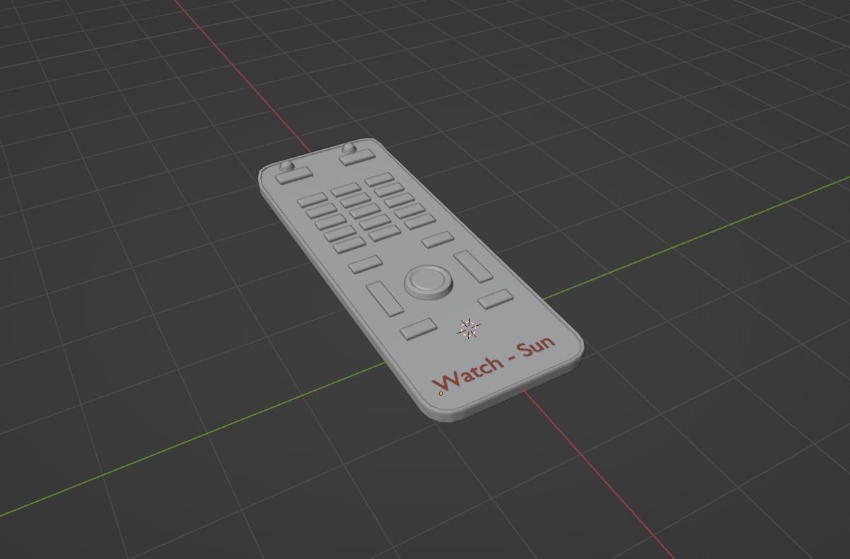 TV remote control Free low-poly 3D model_2