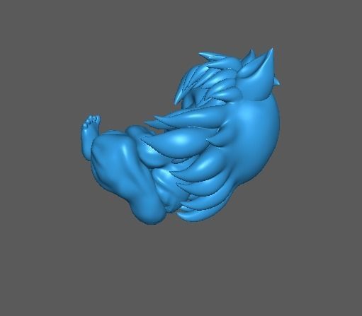 INUYASHA BABY CHIBI - KEYCHAIN - ANIME FANART  3D print model_8