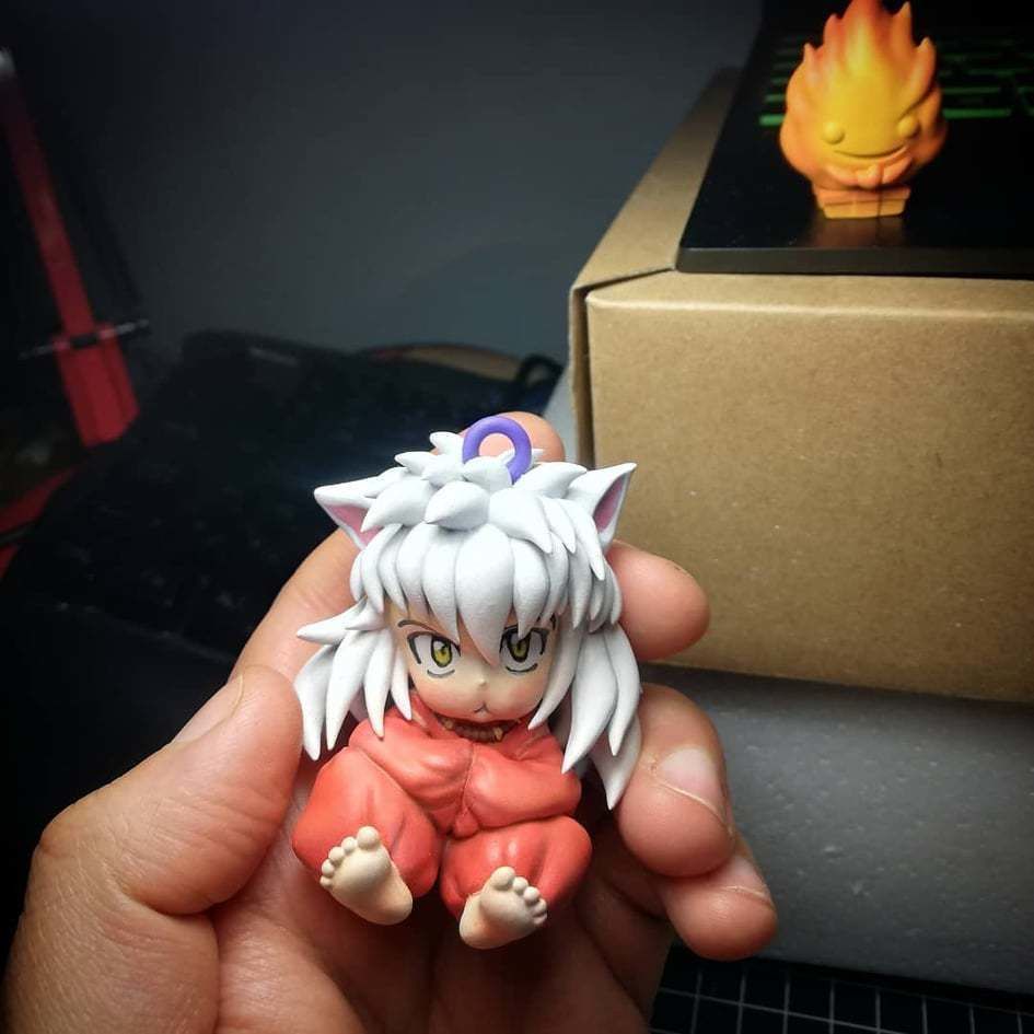 INUYASHA BABY CHIBI - KEYCHAIN - ANIME FANART  3D print model_2
