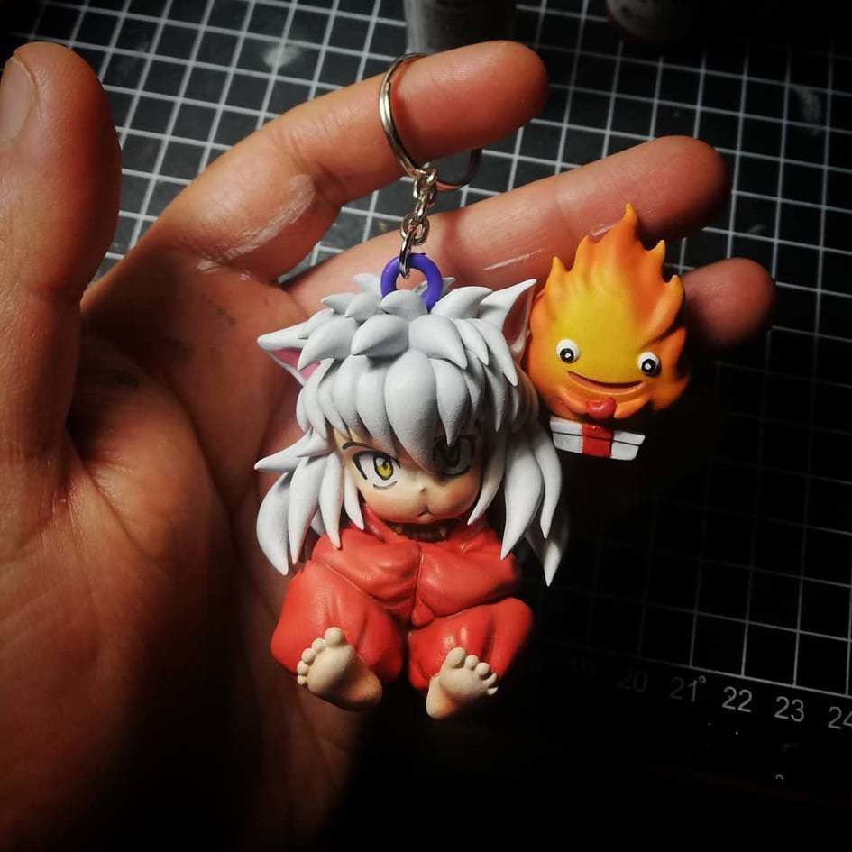 INUYASHA BABY CHIBI - KEYCHAIN - ANIME FANART  3D print model_5