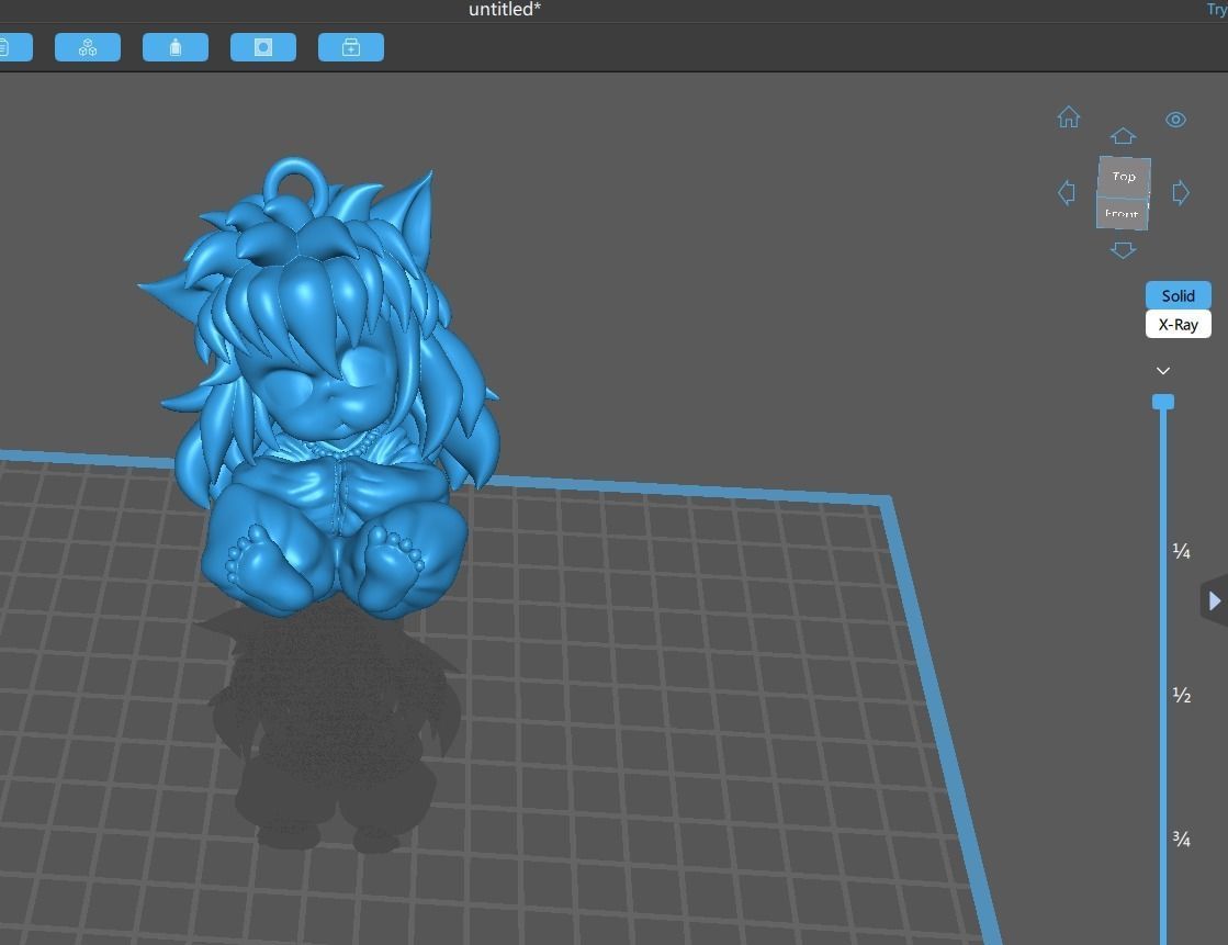 INUYASHA BABY CHIBI - KEYCHAIN - ANIME FANART  3D print model_11