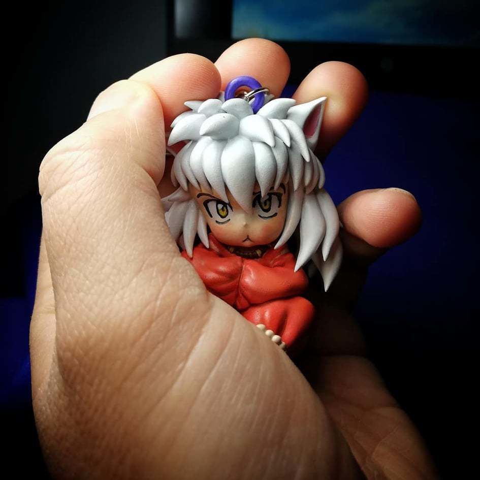 INUYASHA BABY CHIBI - KEYCHAIN - ANIME FANART  3D print model_6